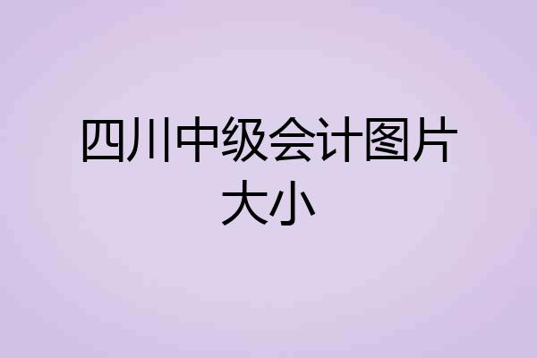 四川中级会计图片大小