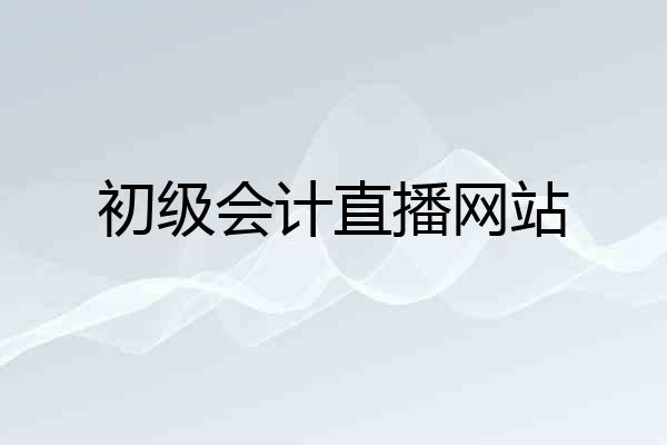 初级会计直播网站