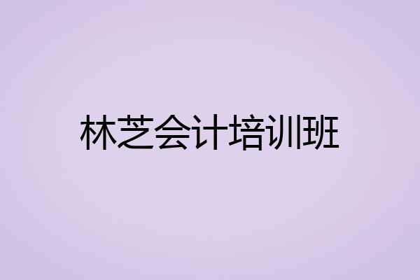 林芝会计培训班