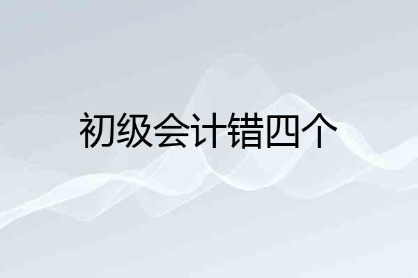 初级会计错四个