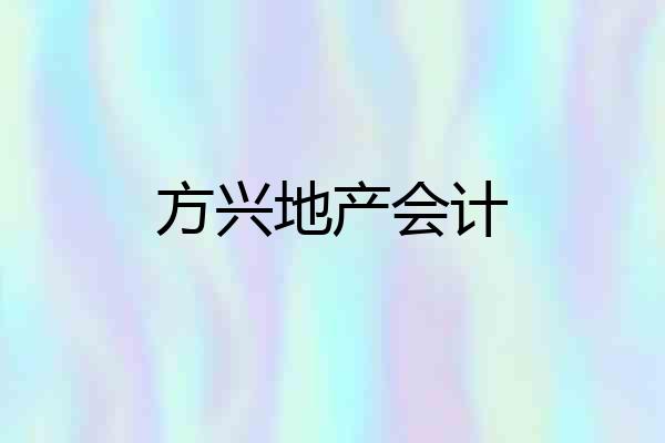 方兴地产会计