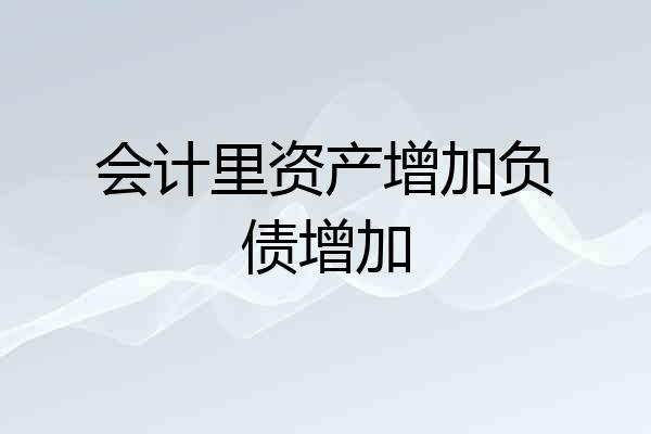 会计里资产增加负债增加