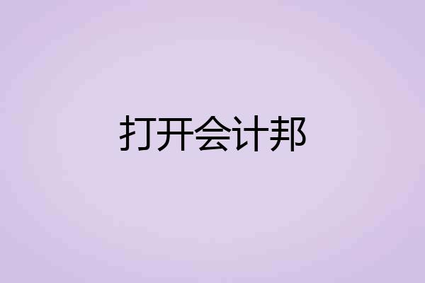 打开会计邦