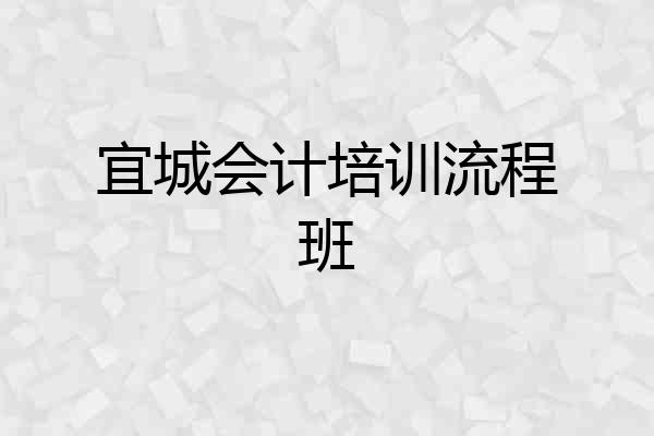 宜城会计培训流程班