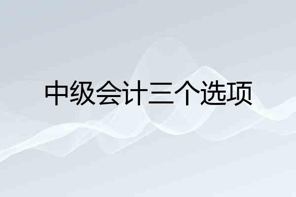 中级会计三个选项