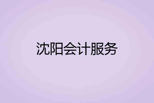 沈阳会计服务