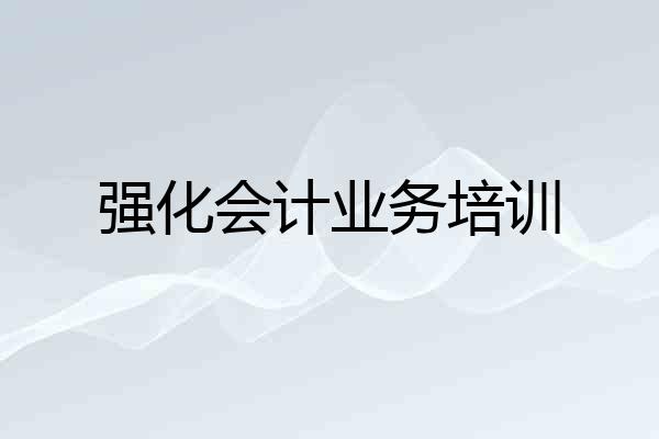 强化会计业务培训