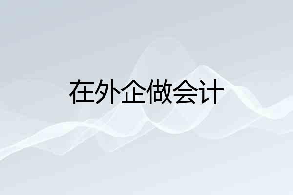 在外企做会计