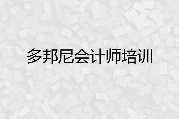 多邦尼会计师培训