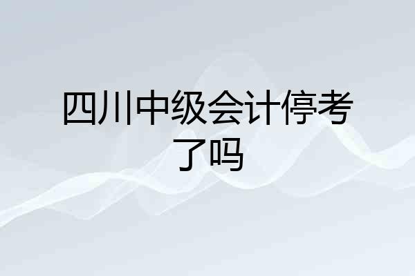 四川中级会计停考了吗