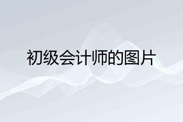 初级会计师的图片