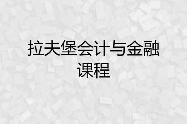 拉夫堡会计与金融课程