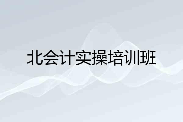 北会计实操培训班