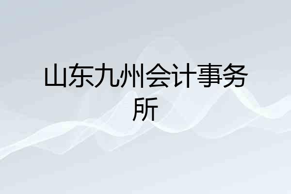 山东九州会计事务所