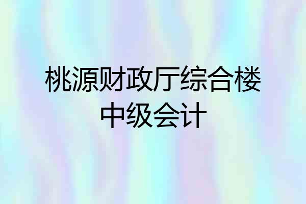 桃源财政厅综合楼中级会计