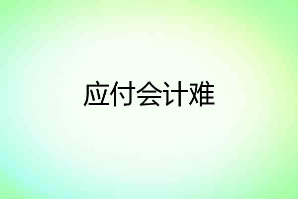 应付会计难