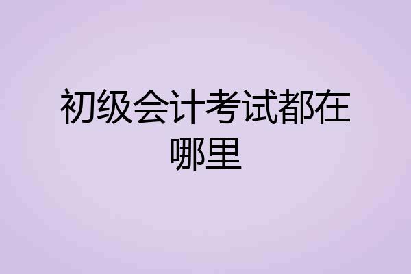 初级会计考试都在哪里