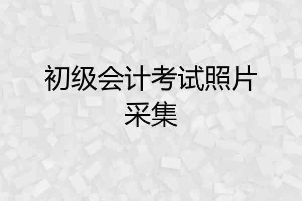 初级会计考试照片采集