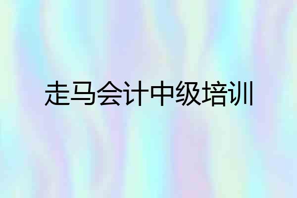 走马会计中级培训