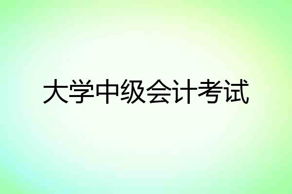 大学中级会计考试