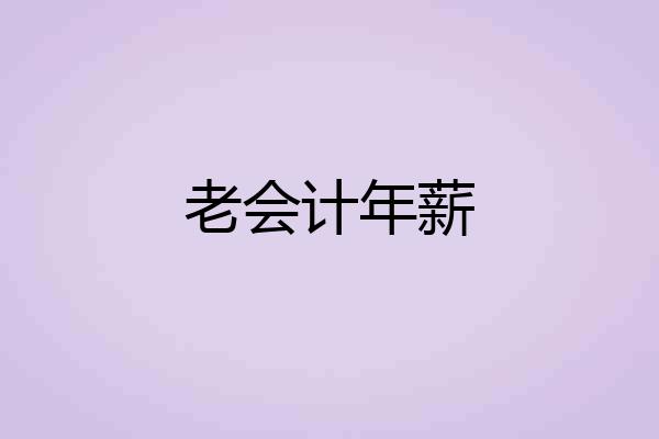 老会计年薪