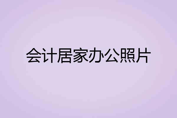 会计居家办公照片