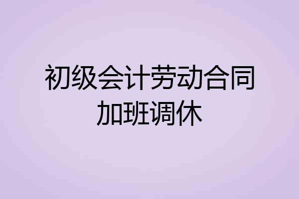 初级会计劳动合同加班调休