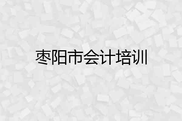 枣阳市会计培训