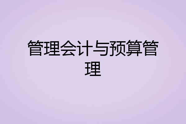 管理会计与预算管理