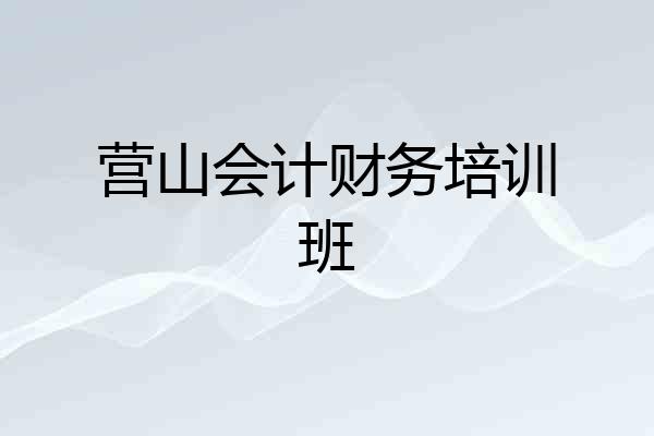 营山会计财务培训班