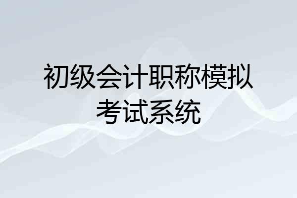 初级会计职称模拟考试系统