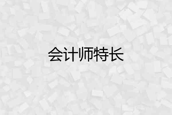 会计师特长