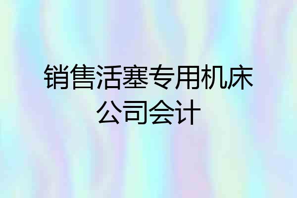 销售活塞专用机床公司会计