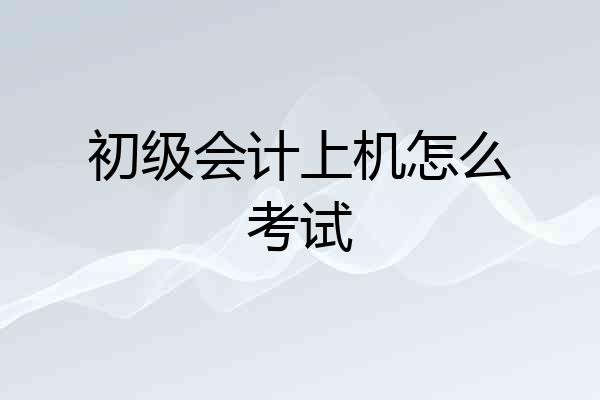 初级会计上机怎么考试