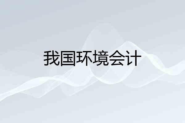 我国环境会计