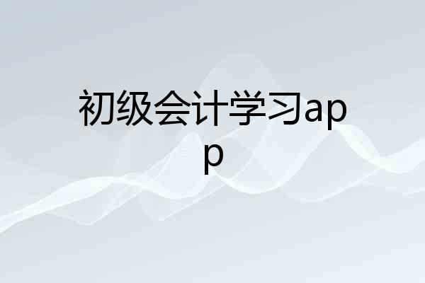 初级会计学习app