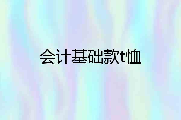 会计基础款t恤