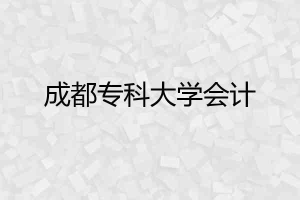 成都专科大学会计