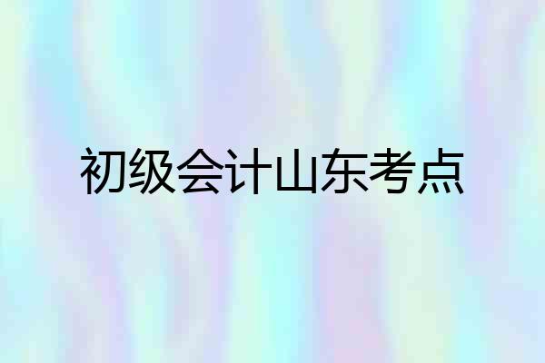 初级会计山东考点