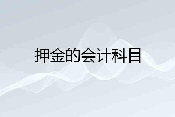 押金的会计科目