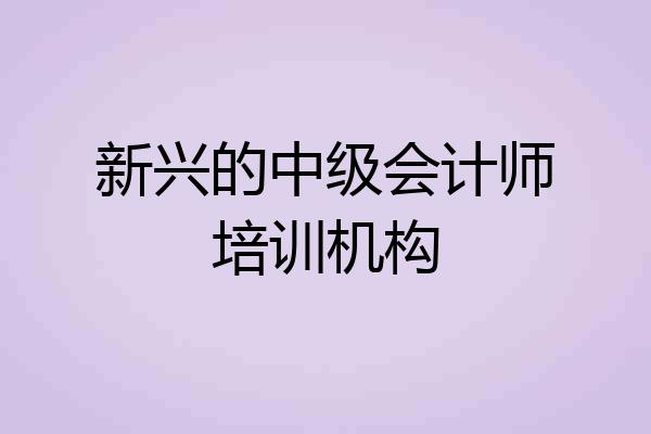 新兴的中级会计师培训机构