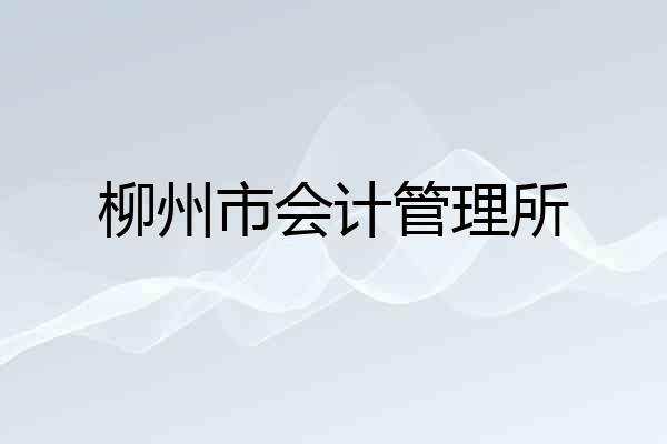 柳州市会计管理所
