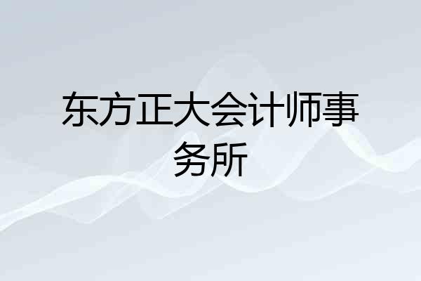 东方正大会计师事务所