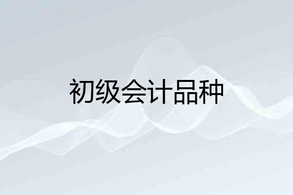初级会计品种