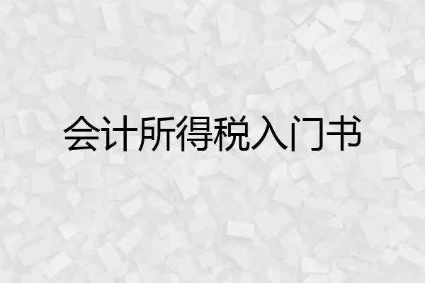 会计所得税入门书