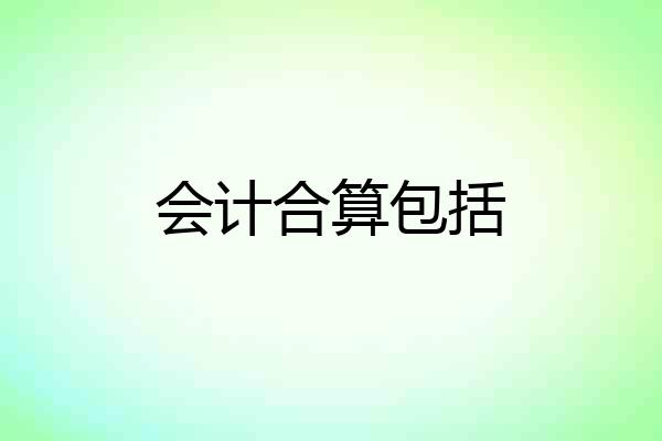 会计合算包括
