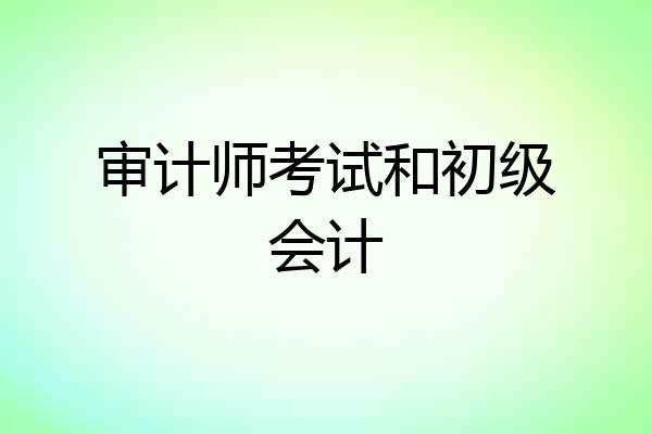 审计师考试和初级会计
