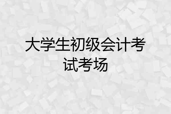 大学生初级会计考试考场
