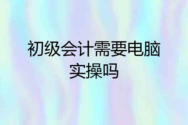 初级会计需要电脑实操吗