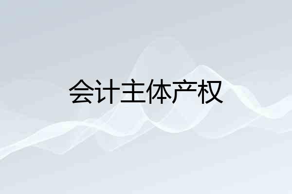 会计主体产权